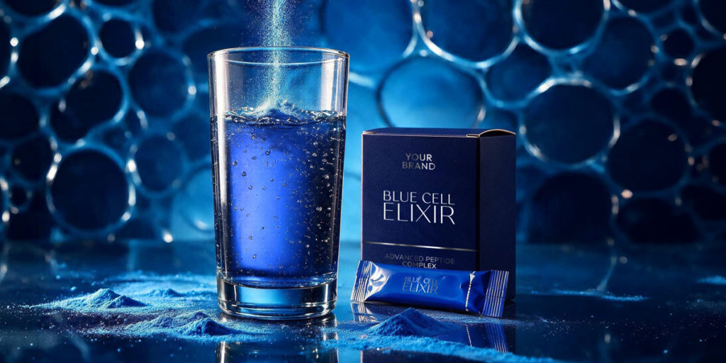 Blue Cell Elixir, nutricosmétique aux peptides